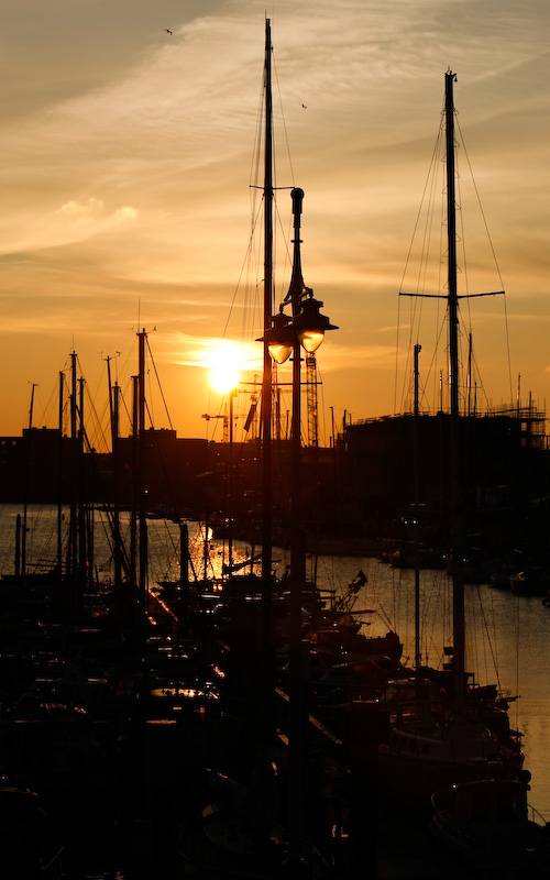 Scheveningen 2nd harbour sunset